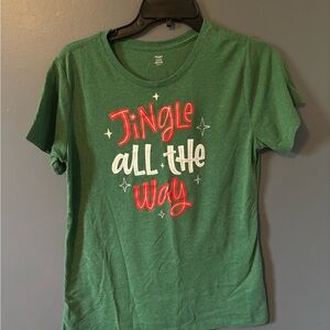 Holiday Time Green Festive Tee M(8-10)
